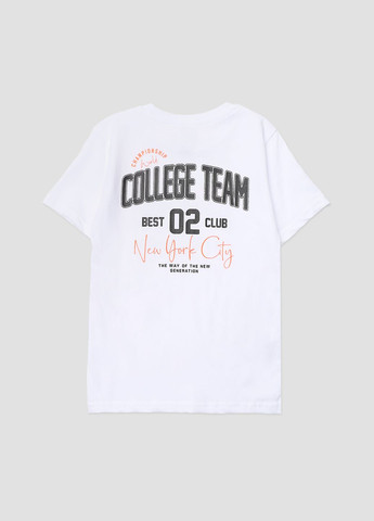 Біла літня футболка з коротким рукавом для хлопчика колір білий цб-00273641 No Brand