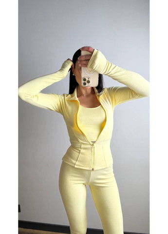 Костюм трійка термо,топ, лонгслів на блискавці та легінси Luna (366288823)