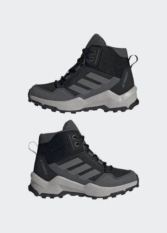 Черные спортивные осенние туристические ботинки terrex ax4r mid adidas