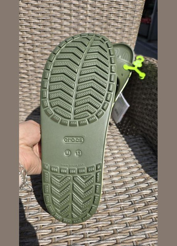 Крокс Баябенд Зелені Слайд Шльопанці Bayaband Army Green Crocs Slide (341107058)