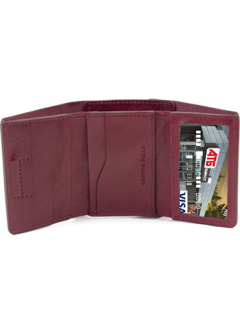 Жіночий шкіряний гаманець невеликий 503661 бордовий Grande Pelle (315875161)