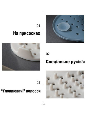 Улавливатель волос сеточка Вихрь для ванной, раковин или душа черного цвета No Brand (324834219)