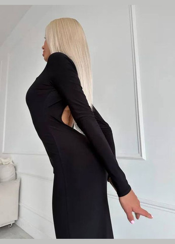 Чорна жіноча максі сукня колір чорний р.46/48 454240 New Trend