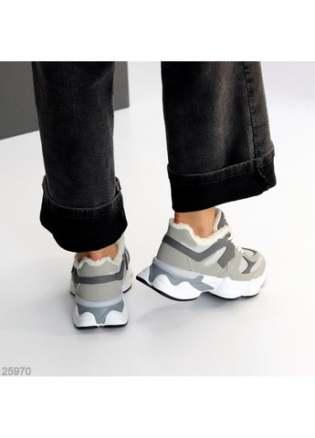 Зимние кроссовки No Brand серые зима (369900730)