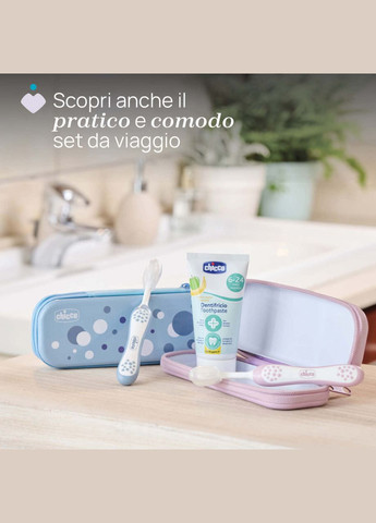 Зубна щітка для перших зубів, 6-36 міс., блакитна Chicco 12081.11 (333299178)