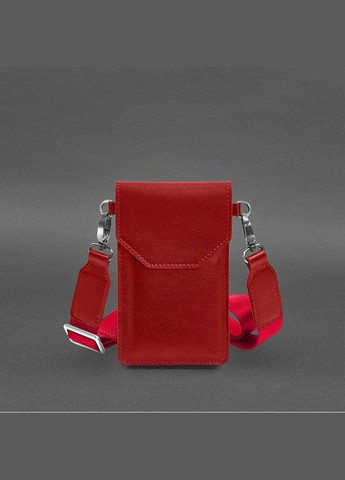Шкіряна сумка-чохол для телефону червона (A-028553) BlankNote (327874137)
