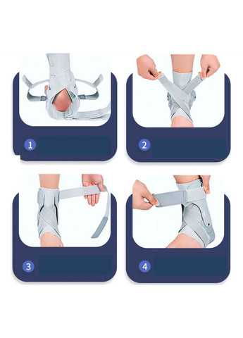 Бандаж-шина ортез голеностопного сустава со стабилизирующими пластинами Размер (36-39) Серый (М1500355) Hongtai (362045876)