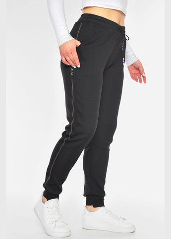 Штани жіночі однотонні чорного кольору Let's Shop (327596538)