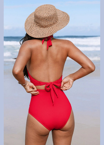 Красные купальные трусики однотонные CUPSHE