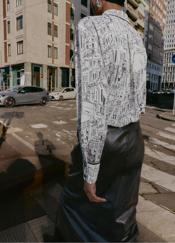 Комбинированная блузка Zara