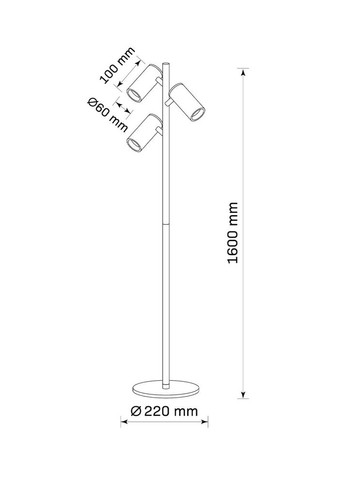 Торшер 328199 Maribel GU10 3x12W IP20 Білий (095438) Goldlux (361312283)