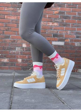 КРОССОВКИ ЖЕНСКИЕ ADIDAS FORUM BONEGA BEIGE IF4829 АДИДАС ФОРУМ No Brand бежевые демисезоны (367169309)