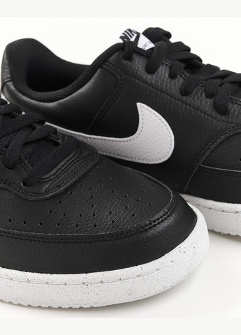 Белые всесезонные кроссовки мужские court vision low dh2987-001 весна-осень кожа черные Nike