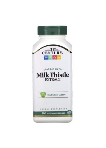 Натуральна добавка Milk Thistle Extract, 200 вегакапсул 21st Century (294930313)