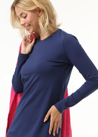 Синя повсякденний сукня-лонгслів Daria Karpiuk однотонна