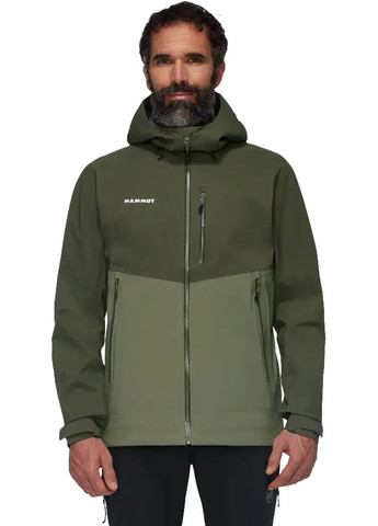 Комбинированная демисезонная куртка alto light hs hooded jacket m dark marsh Mammut