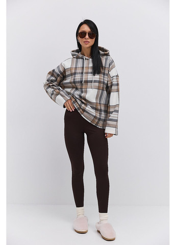 Коричневые демисезонные женские высокие лосины Arjen