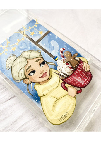 Прозорий чохол на Samsung Galaxy S24 FE Україночка з какао (принт 198) Creative (362967280)