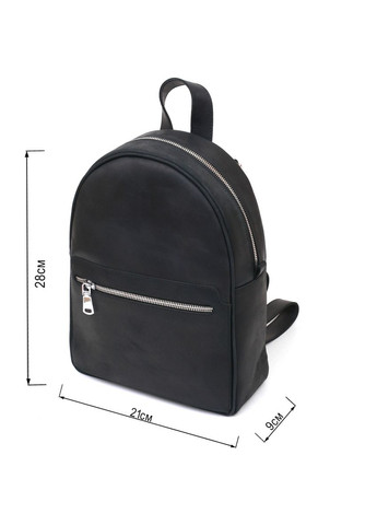 Універсальний жіночий рюкзак на блискавці з кишенями з натуральної шкіри чорний (sku_16313) No Brand (329860338)