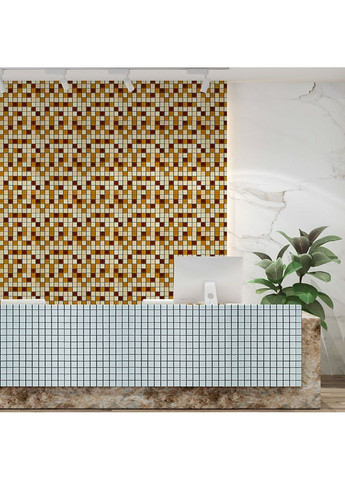 Мозаика из декоративного стекла 298х298х4,5мм Коричневая No Brand (362094747)