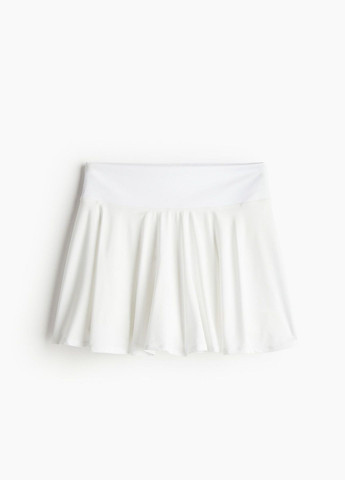 Белая спортивная однотонная юбка H&M