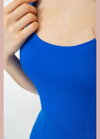 Летний трикотажный топ для женщин однотонный прямой электрик (sku_186R105-1) No Brand Модель (329406807)