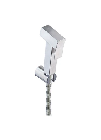 Набір для гігієнічного душу Bidet SET-008.SUS, нержавіюча сталь, SUS 304, з лійкою, тримачем і шлангом (ZX4975) Zerix (398853847)