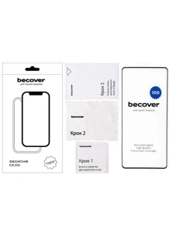 Захисне скло 10D для Infinix Note 40 Black (712331) BeCover (332196413)