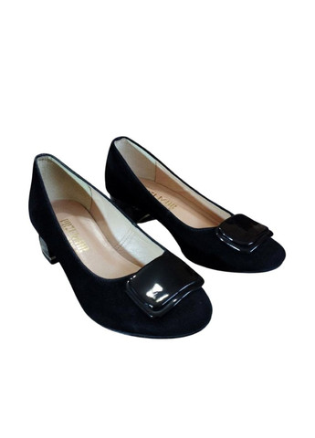 Sherlock Soon, класичні жіночі туфлі на середньому підборі з декором чорні мері джейн чорний з натуральна замша, туреччина — всесезон (357260922)