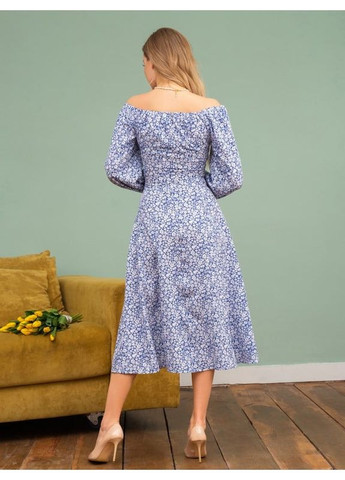 Голубое платье 13740 голубое ISSA PLUS однотонное