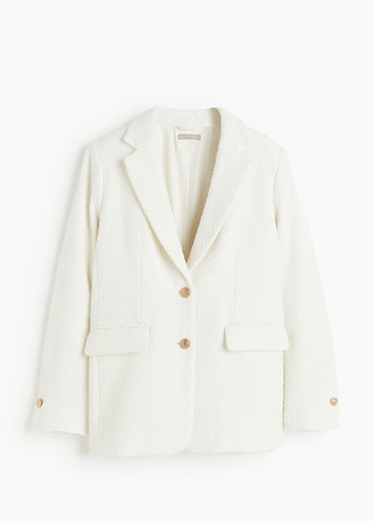 Белый женский жакет H&M однотонный - демисезонный