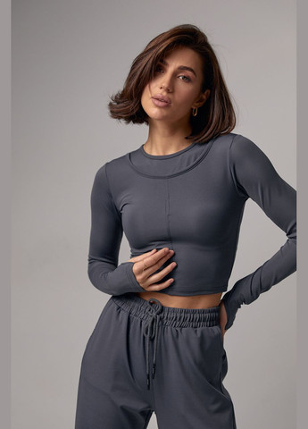 Эластичный женский спортивный костюм - бежевый, M (sku_22135) No Brand (315391072)