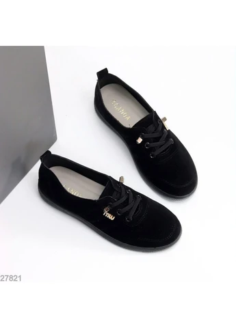 Черные черные мокасины No Brand