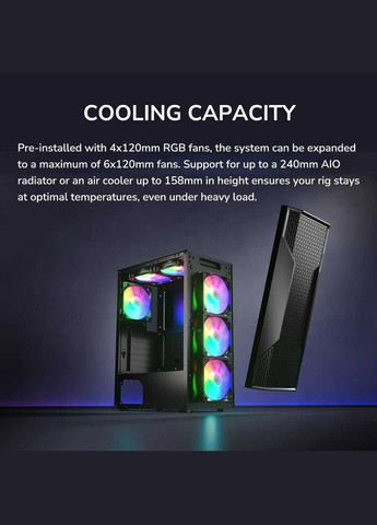 Корпус MX110 RGB Black без БП Cougar (342331186)