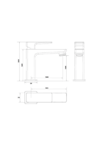 Смеситель для умывальника Parma white (PM7410CRB) Omnires (392910566)