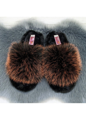 Тапочки хутряні жіночі з відкритим носком Fashion (302021816)
