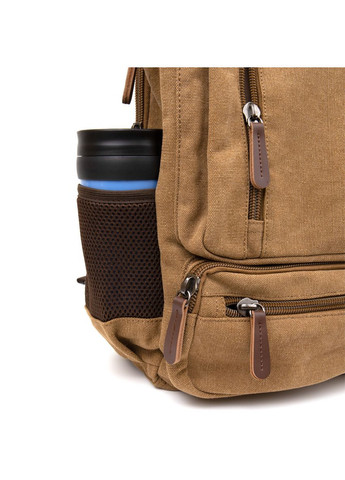 Рюкзак для ноутбука дорожній текстильний унісекс на два відділення пісочний 32х41х16 см 20614 Vintage (362418002)