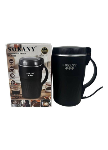 Кавомолка електрична SK-04024 300 Вт 500 г нержавіюча сталь Чорний (3663777А) Sokany (345560042)