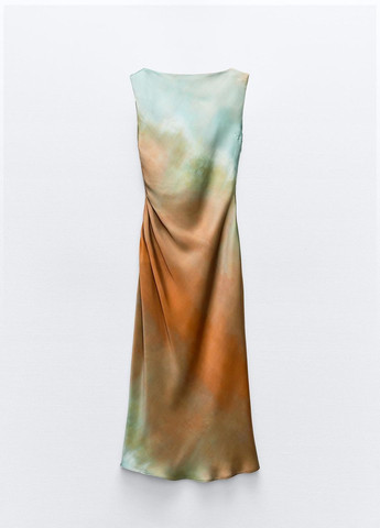 Комбінована повсякденний сукня Zara з абстрактним візерунком