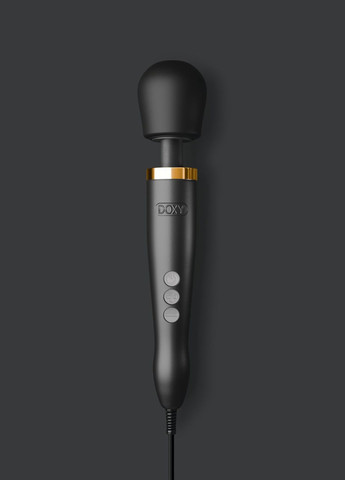 Преміальний вібромасажер Die Cast матово-чорний, з покриттям із 24-каратного золота Doxy (334344043)