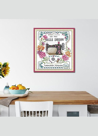 Набір для вишивання за нанесеною на канву схемою "Sewing Machine". AIDA 14CT printed 28*30 см Joy Sunday (313613660)