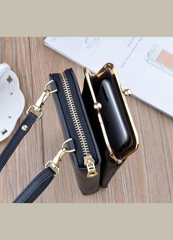 Женская мини сумочка клатч маленькая сумка для телефона черная ManYiDi (340113305)