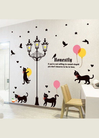 Наклейка інтер'єрна на стіну Кошенята 130х130 см (XL8253) Green Life (316645786)