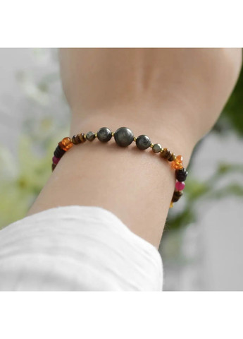 Браслет талісман для знаку зодіаку Лев з натурального каміння на затяжці d-8-6-4-3-2мм+- No Brand Браслет (360564165)