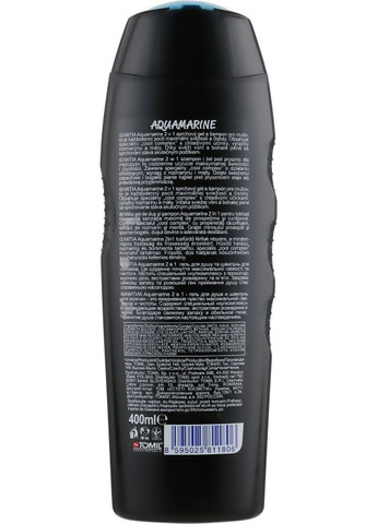 Чоловічий шампунь-гель для душу 2 в 1 Aquamarine Hair and Body Gel 400ml (267827-57468) Mitia (368612631)