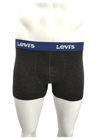 Боксери Levis 4 S Темно-синій, Сірий, темно-сірий, у смужку, бавовна стрейч, розмір S Levi's slim fit (370153730)