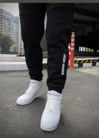 Зимовий спортивний костюм з начосом чорний худі + чорні штани Vakko (301709013)