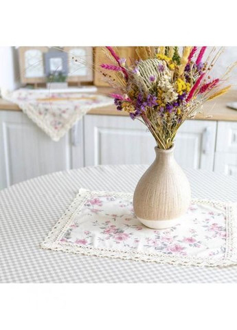 Салфетка Bella Розы с кружевом 35х45 см Разноцветный (920) Прованс (367108631)