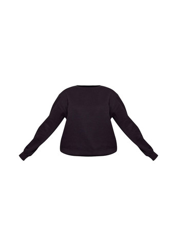 Чорний світшот на флісі PrettyLittleThing однотонний (365600076)