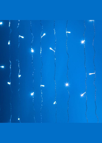 Гирлянда Водопад 3х2 м 210 LED (480 L) лампочек светодиодная прозрачный провод 10 нитей 8 режимов Белый 1733047W Garlando (353502134)